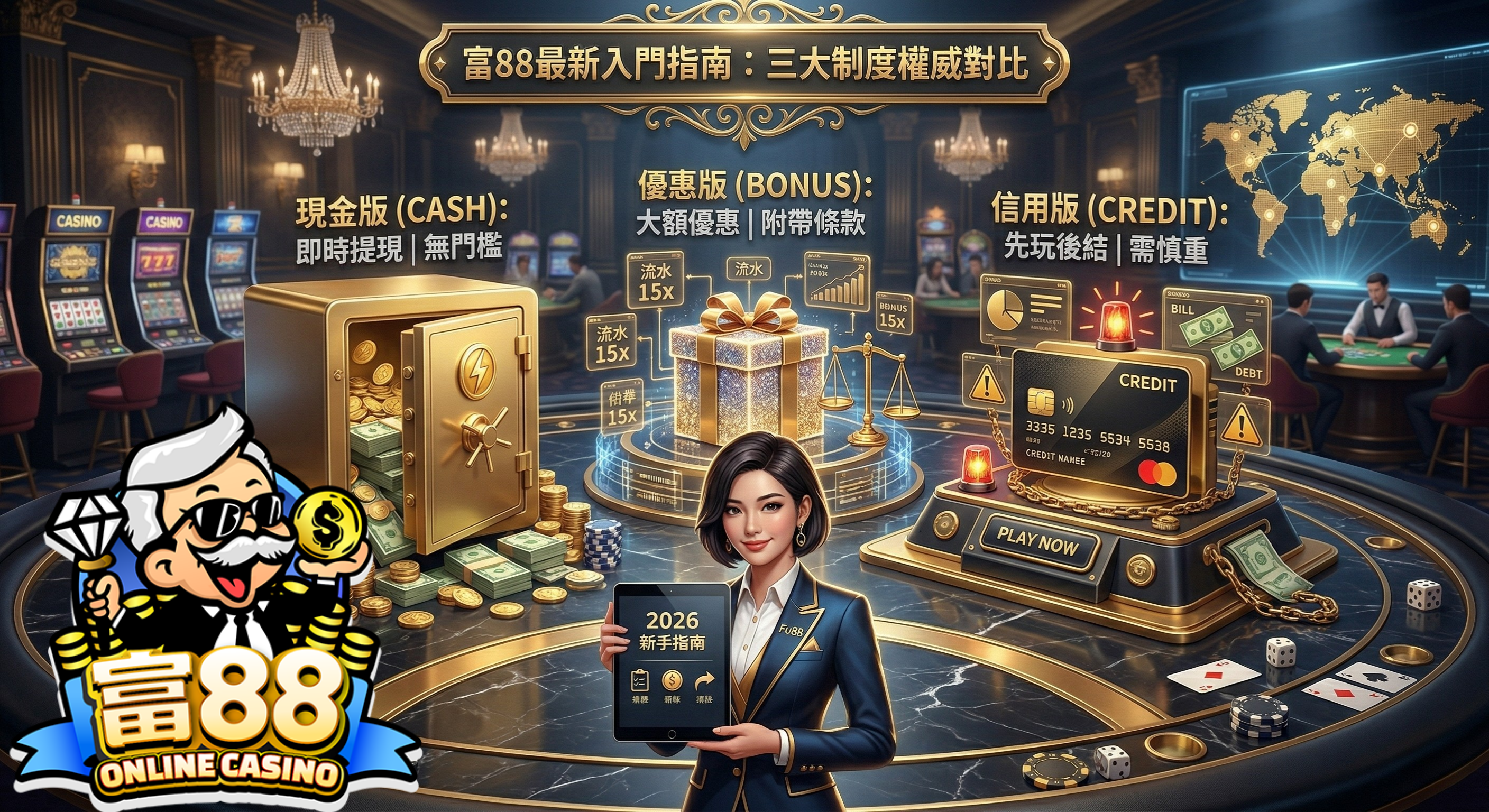富88最新現金版推薦新手怎麼選？現金版、優惠版、信用版差在哪
